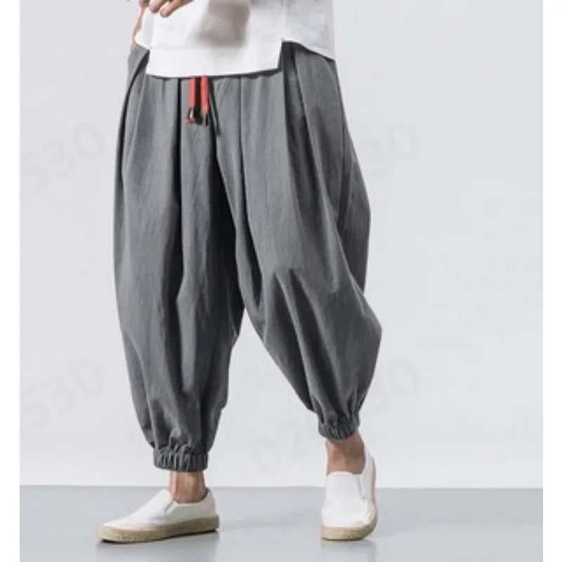 Men Harem Pants Male Casual Fashion Baggy Trousers Joggers Elasticated Trousers Sportswear Lantern Pants Pantalones Streetwear