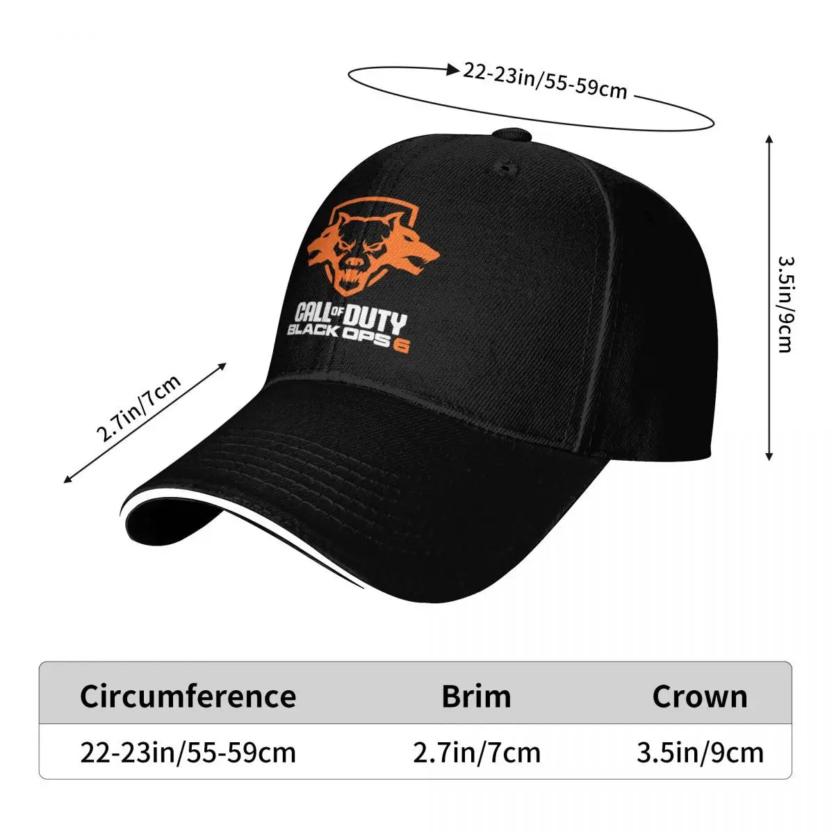 Call Of Duty Black Ops 6 Baseball Caps Sun Caps Unisex Hats