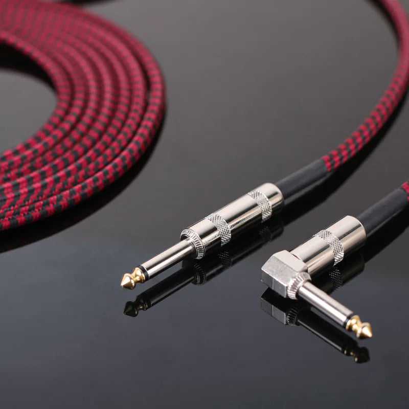 Electric Guitar Cable Wire Cord Jack Line Bass Electric Box Audio Cable Noise Reduction Line Braided Shielded Cable