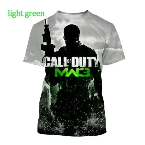 Call of Duty Warzone 3D Printed T-shirt Casual Summer Fashion Oversized Shooting Game Men and Women T-shirt Short Sleeve Top