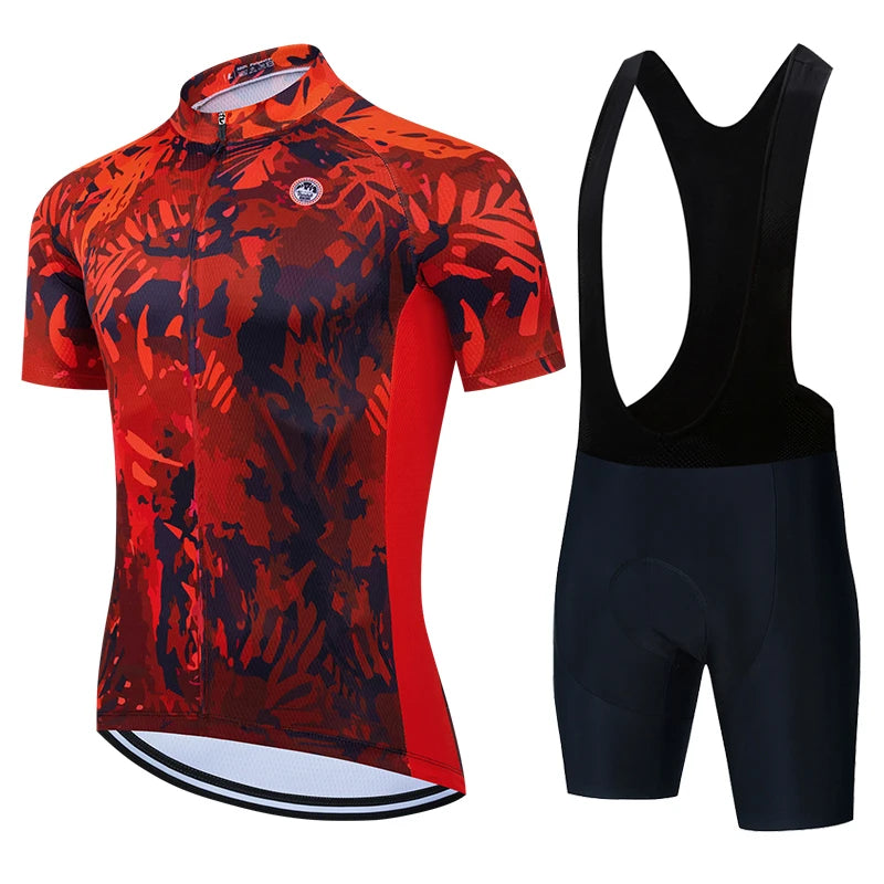 Men Cycling Clothing 2025 Short Sleeve Ropa Ciclismo Hombre Summer Breathable Cycling Set Triathlon Suit Bike Uniform 19D Gel