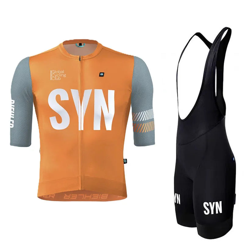 SYN Cycling jersey men's summer cycling set road cycling bib quick drying cycling suit breathable cycling shirt