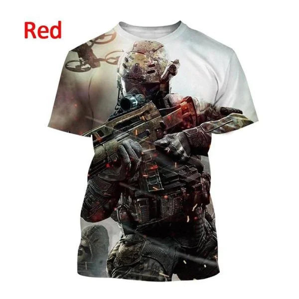 Call of Duty Warzone 3D Printed T-shirt Casual Summer Fashion Oversized Shooting Game Men and Women T-shirt Short Sleeve Top