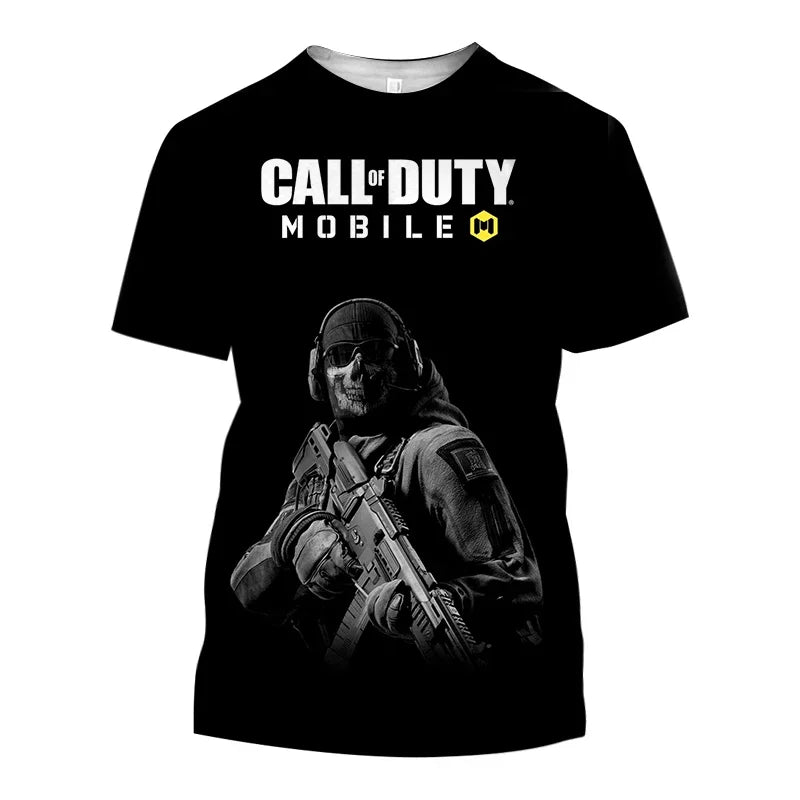2024 Summer New Hot Call of Duty Game 3d Printed Men's T-shirt Fashion Casual Plus Size Loose Comfortable Breathable Top