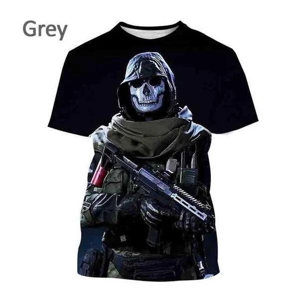 Call of Duty Warzone 3D Printed T-shirt Casual Summer Fashion Oversized Shooting Game Men and Women T-shirt Short Sleeve Top