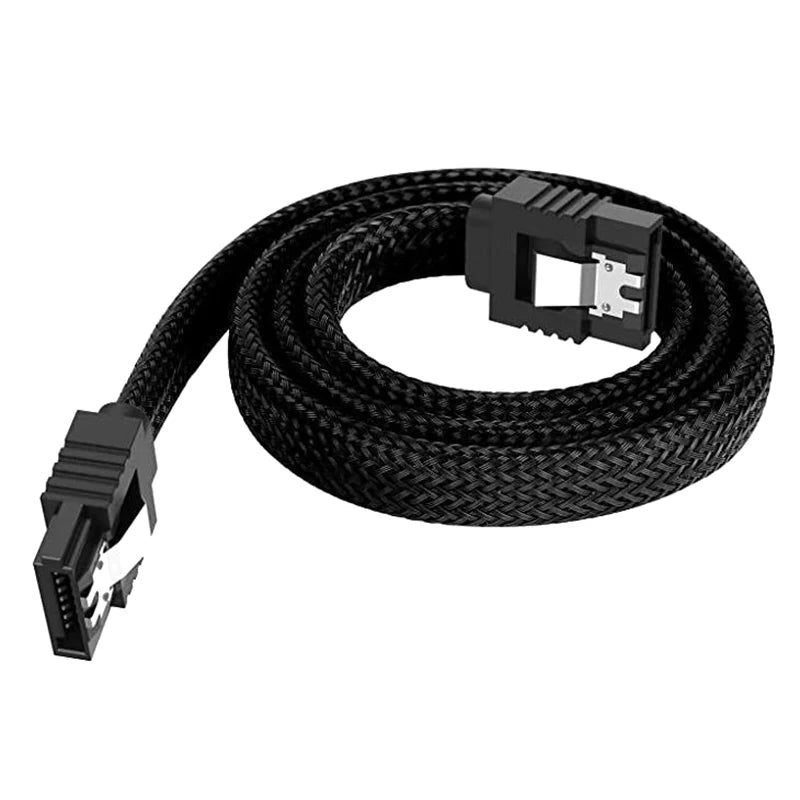 SATA 3.0 III SATA3 7pin Data Cable 6Gb/S SSD Cables HDD Hard Disk Drive Cord Line With Nylon Premium Sleeved