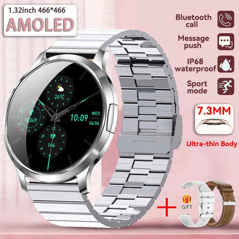 Women's Health Fashion Smart Watch 3D Curved HD Screen Heart rate Bluetooth call Sports Fitness Bracelet Light luxury SmartWatch