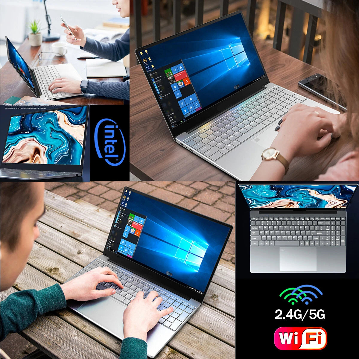 CARBAYTA Windows 10 11 Pro Ram 16GB Rom 128GB 256GB 512GB 1TB SSD Ultrabook Computer 5G Wifi Bluetooth Cheap Office Game Laptop
