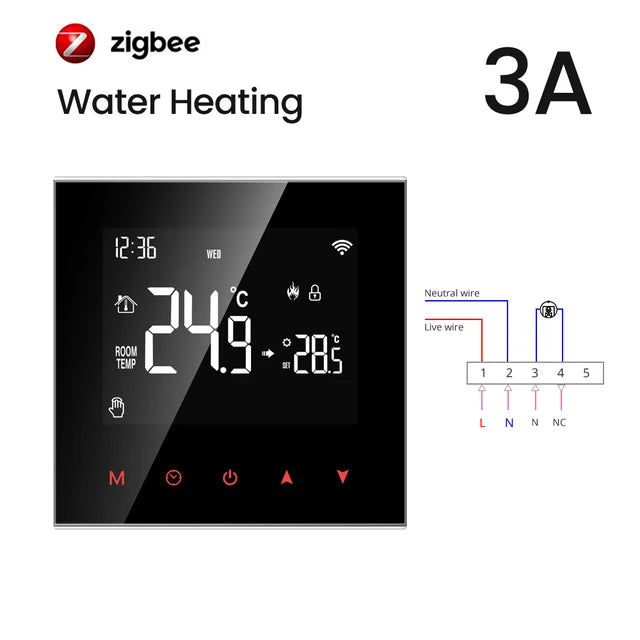 AVATTO Tuya WiFi/ZigBee Smart Thermostat,Electric Floor Heating Water/Gas Boiler Controller Works With Alexa,Google Home,Alice