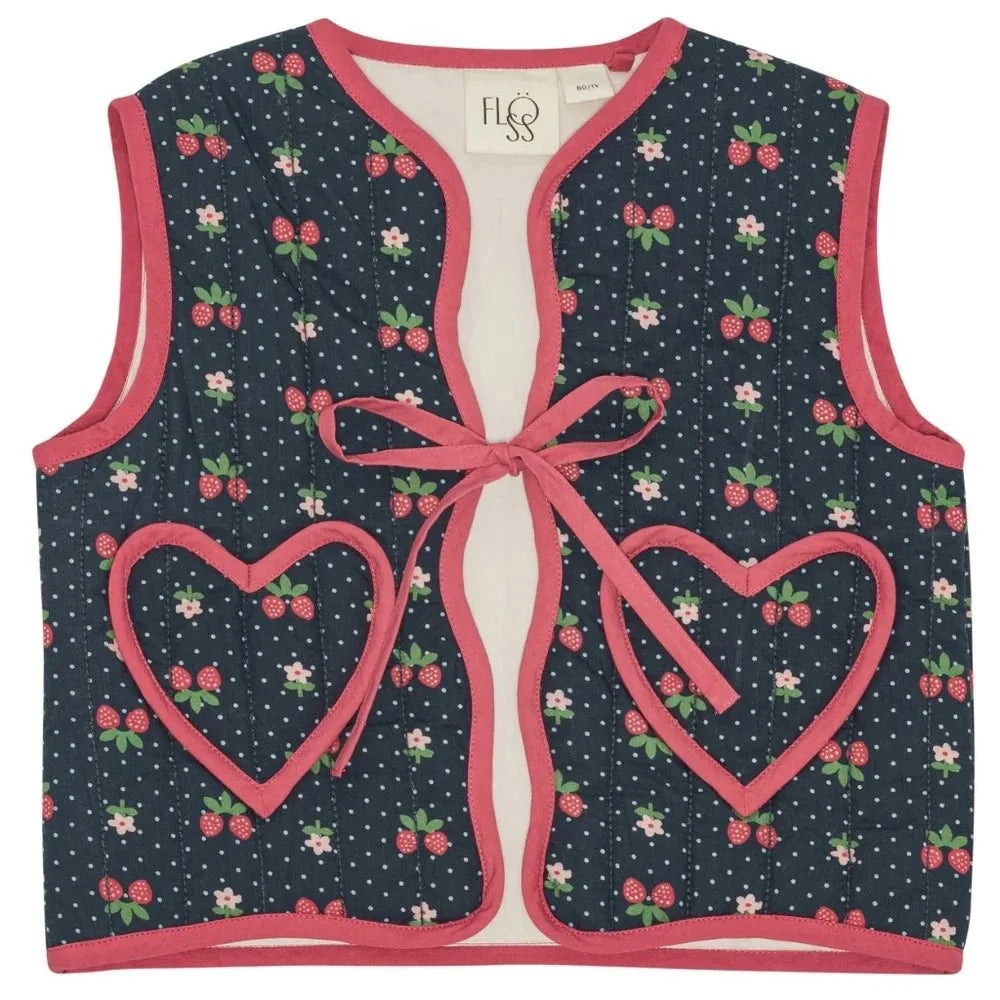 2025 New Kids Girls Clothes AW New Toddler FL Cute Bow Strawberry Printed Dresses Denim Vest Dress Jeans Children Clothing