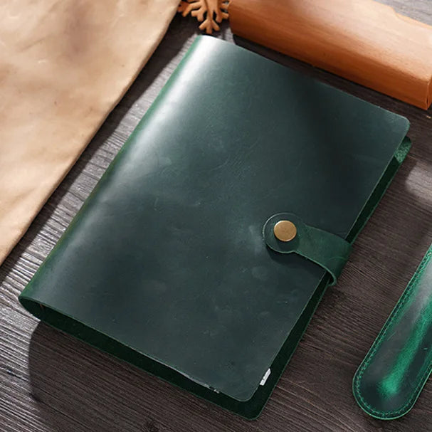 Retro Cowhide A5 Loose-leaf Notebook Handmade European-style 6-hole Notepad Crazy Horse Leather Book for Friend's Birthday Gift