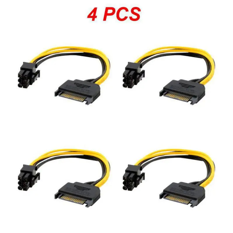 PCI Express 15 Pin to 6 Pin SATA Power Video Card Supply Adapter Cable 20cm