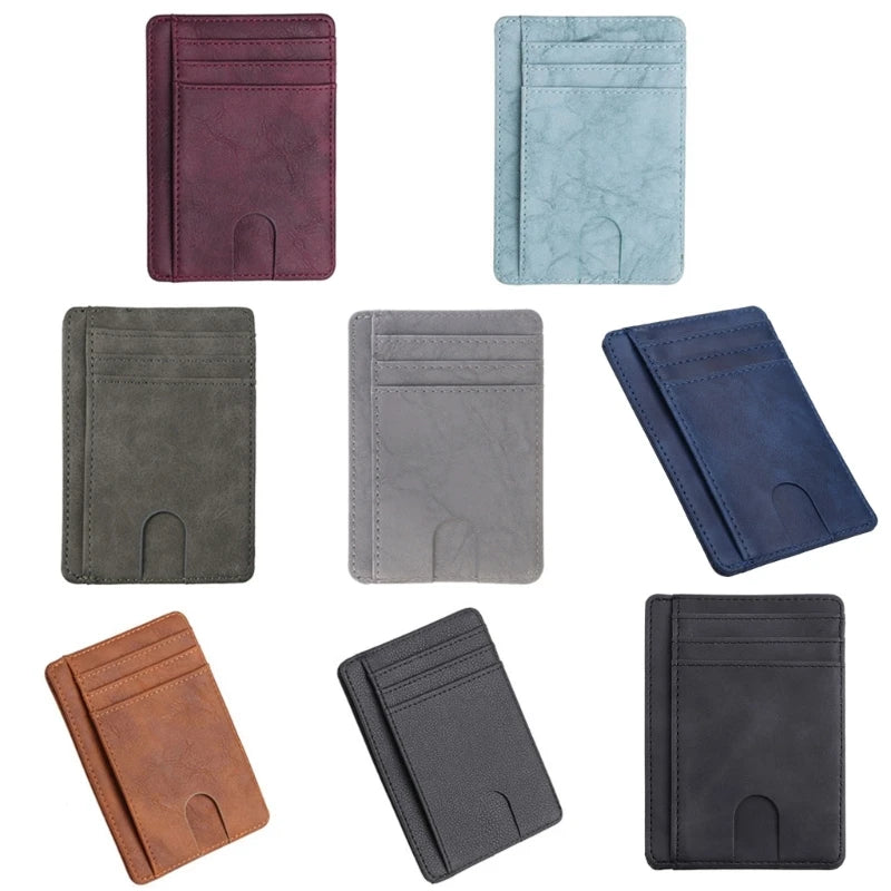 Slim RFID Blocking Leather Wallet Credit ID Card Holder Purse Money Case for Men Women Fashion Bag N15 19 Dropship