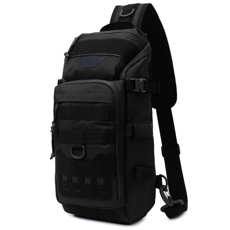 TINSOL Waterproof Fishing Shoulder Bag Outdoor Sports Cycling Crossbody Chest Single Backpack Travel Climbing Camping Tactical