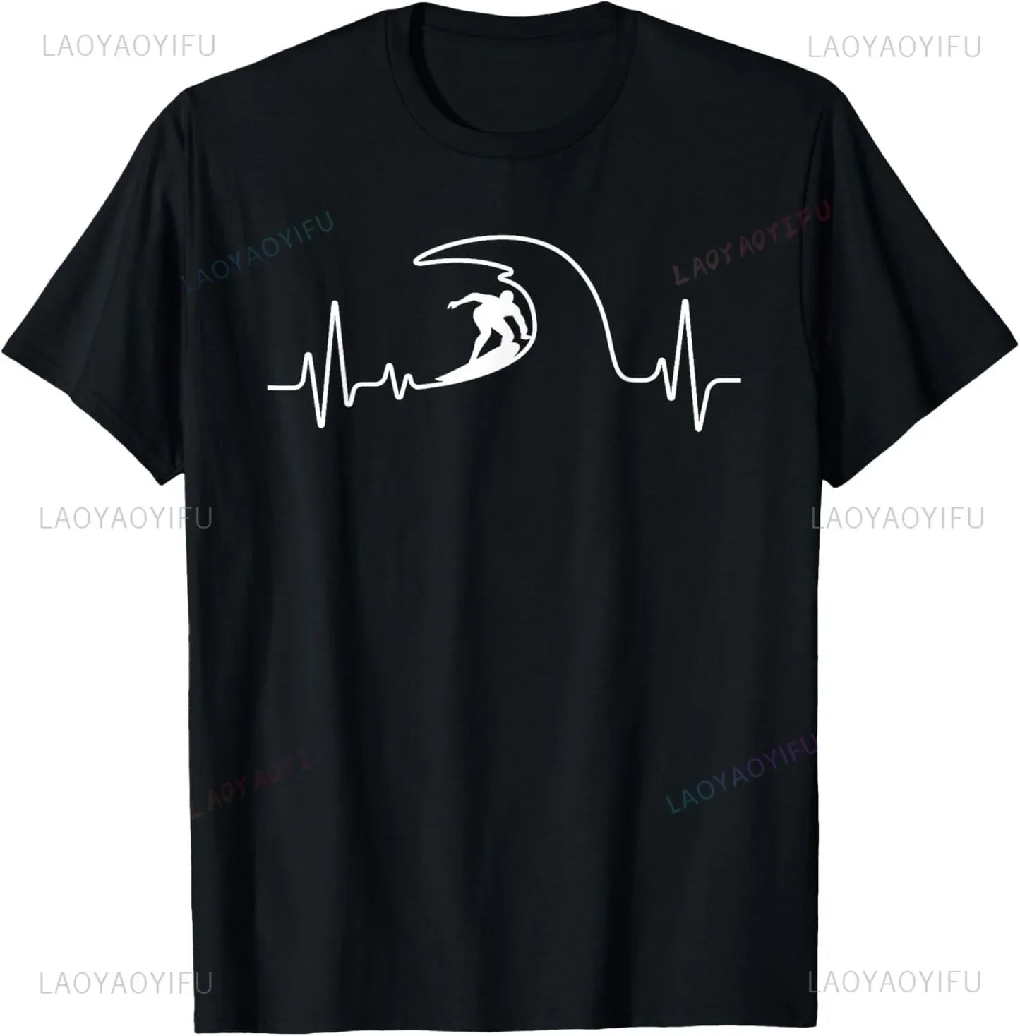 Surfing Apparel - Surfer Surf T-Shirt Men Clothing Tops Streetwear Graphic T Shirts Camisetas Vintage T Shirt Ropa Hombre
