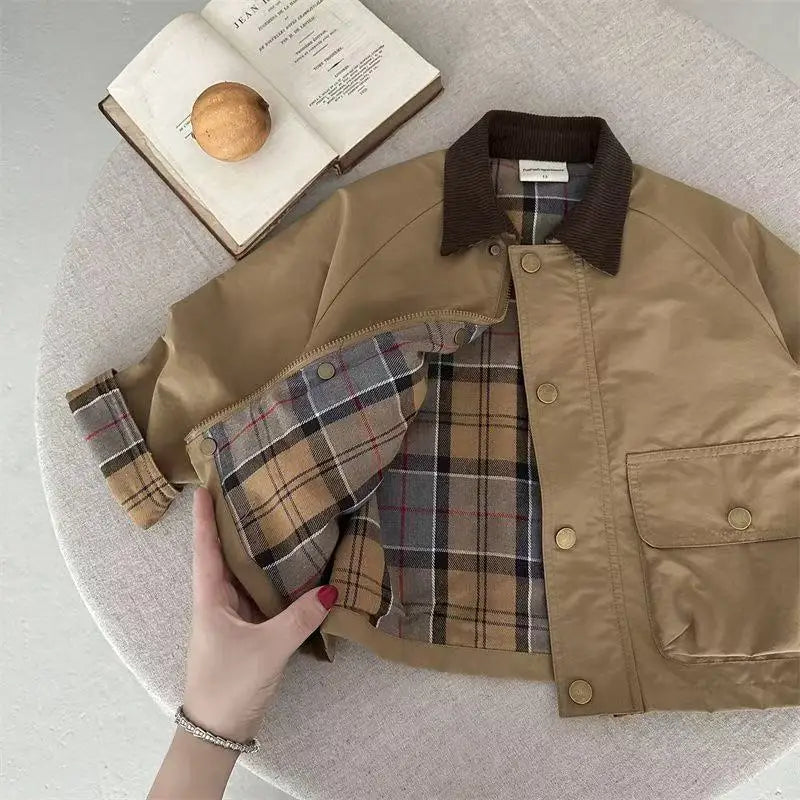 Children's Clothing Boy's Coat Spring 2025 New Cool Fashionable JacketFashion Children's Spring Clothing Top Trend