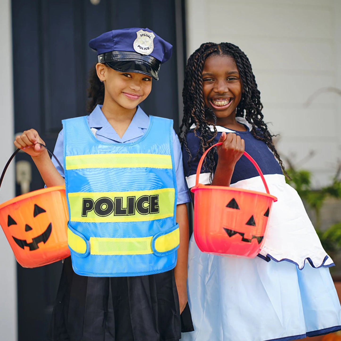 Toddler Police Costume Kids Clothing Cosplay Vest Children Police Vest Police Costume Dress-up For Make Up Child Boys Outfits