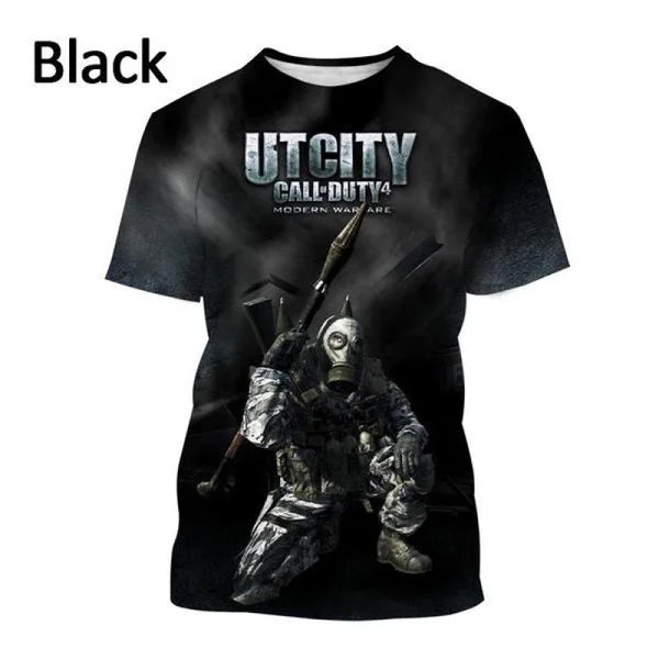 Call of Duty Warzone 3D Printed T-shirt Casual Summer Fashion Oversized Shooting Game Men and Women T-shirt Short Sleeve Top