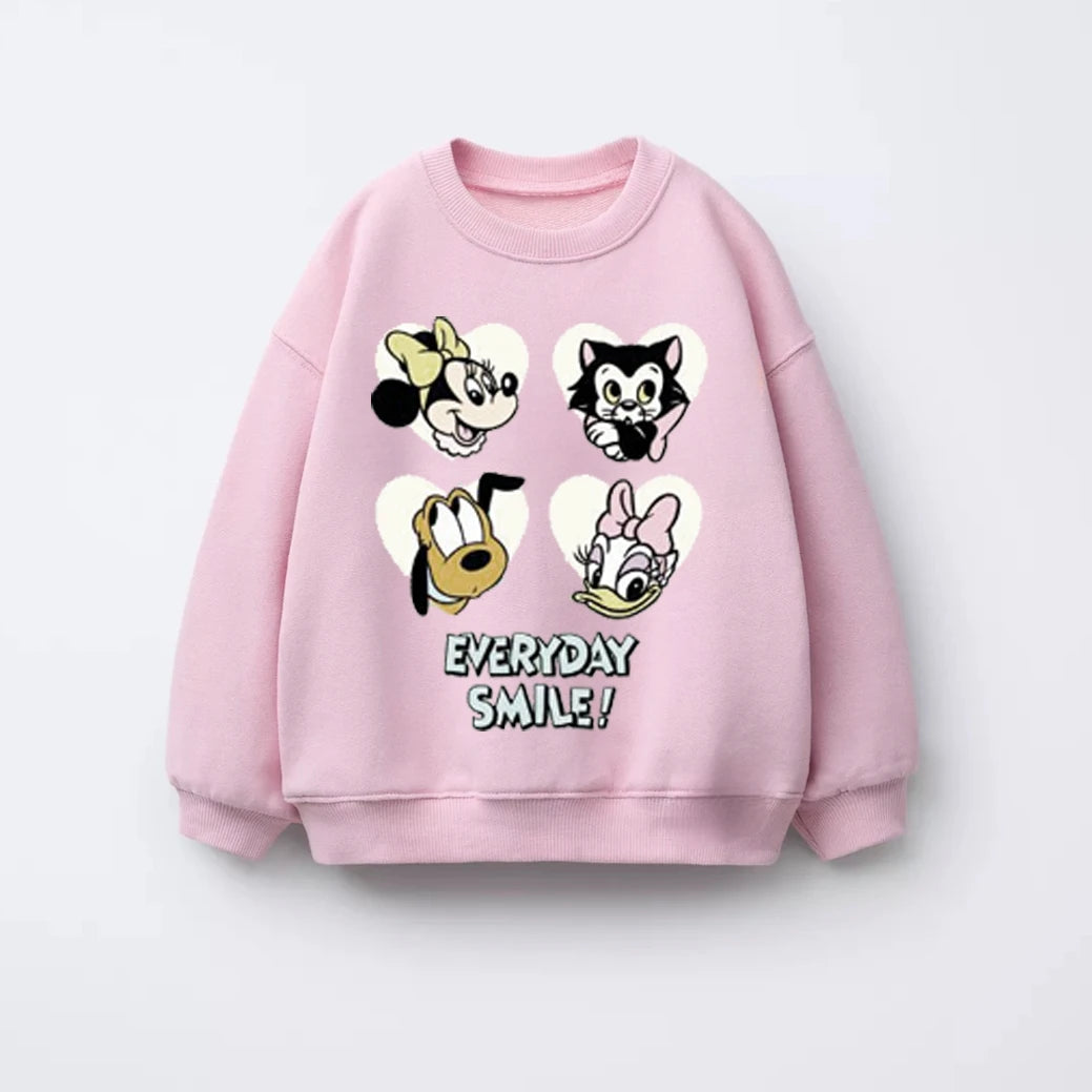 Fashion Children Costumes Lovely Cartoon Print Leisurewear Boys And Girls For 0-6 Years Breathable Loose Cotton Long Sleeves