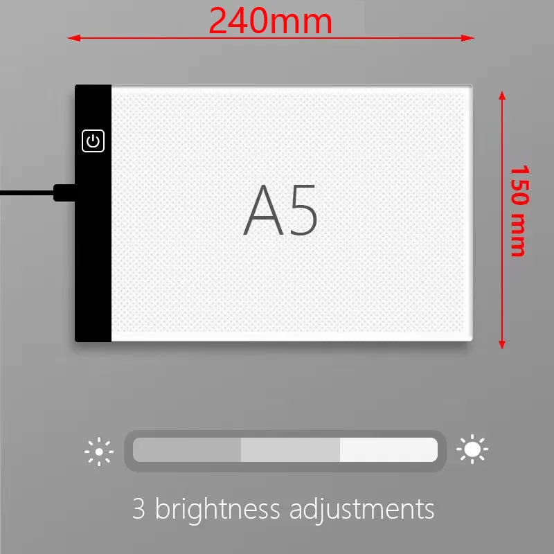 A4/A5 LED Drawing Copying Table Children Drawing Board Transparent Copying Table