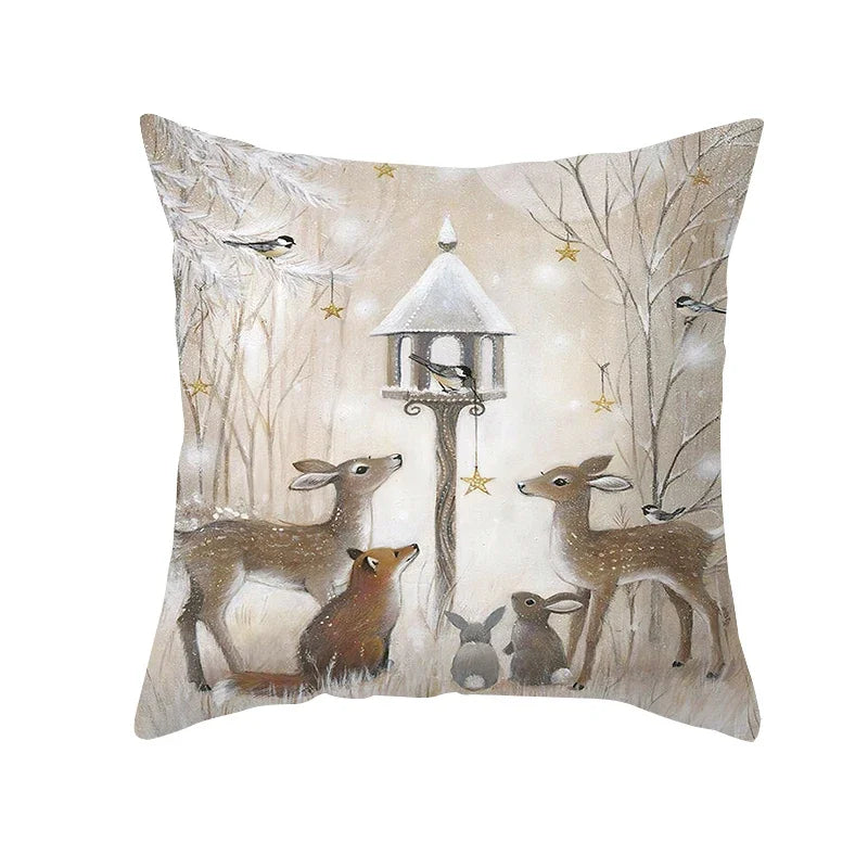 New Years Gifts Christmas Ornaments Pillow Cases Merry Home Decorations Cushion Covers