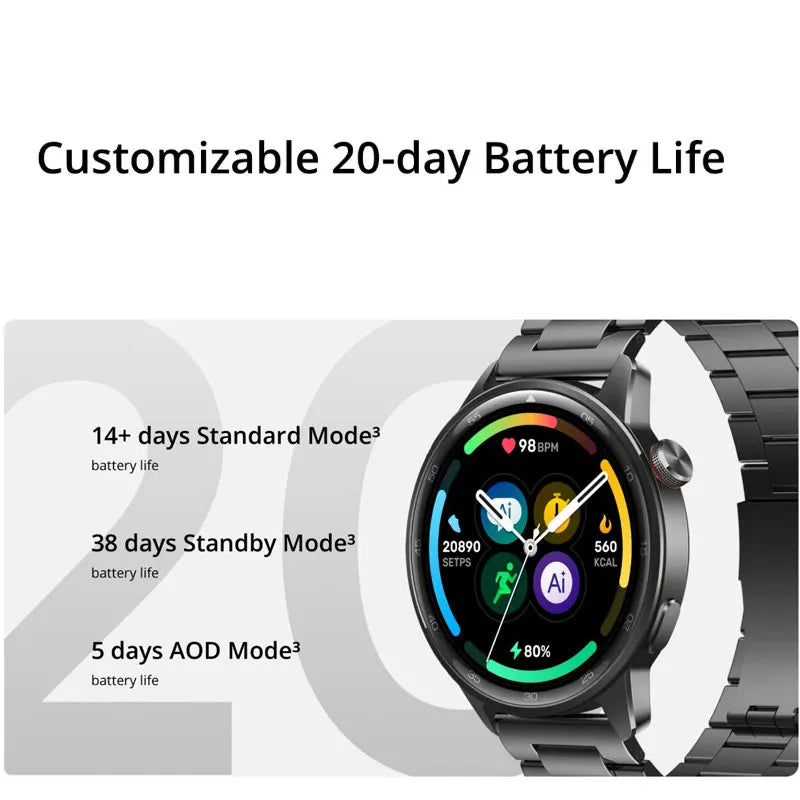Global Version realme Watch S2 Smart Watch 1.43'' AMOLED Display 20 Days Battery Life IP68 Waterproof Spuer AI Engine Smartwatch