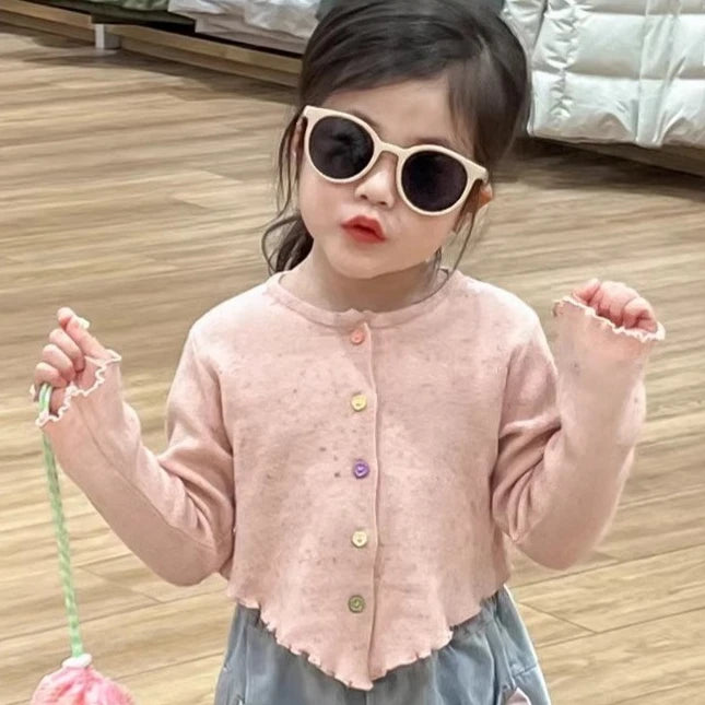 Children's Clothing Sets Pink Long-sleeved Sweater + Bow Denim Wide-leg Pants 2pcs Girls Clothes 2 To 6 Years Baby Girl Clothes