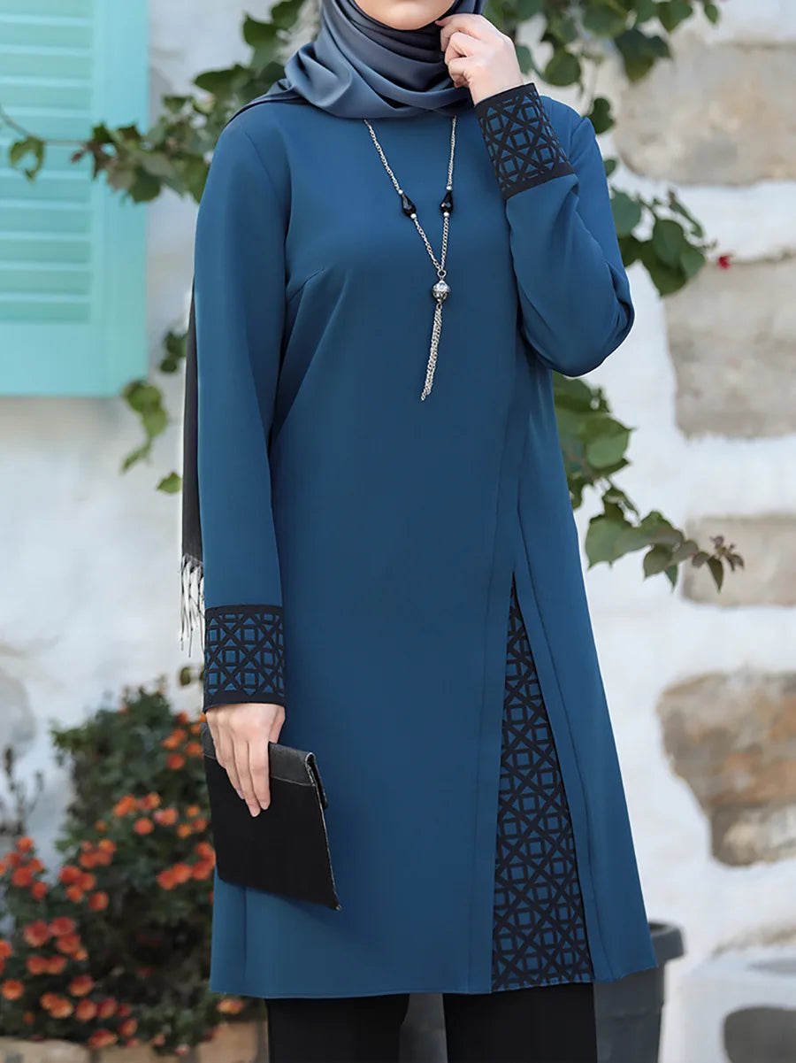 Muslim Women Long Tops Islamic Sets Women Muslim Pants Ramadan Prayer Clothes 2 Piece Islamic Attire Abaya Dubai Robe