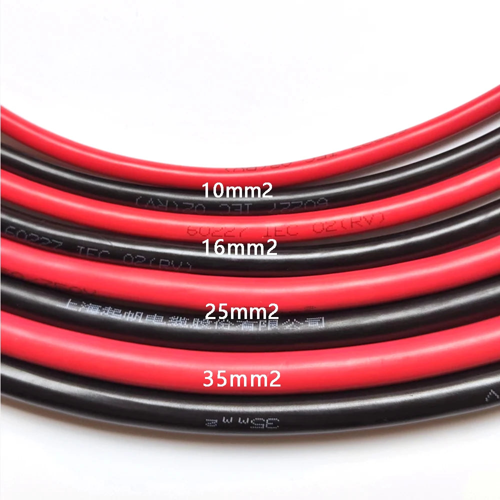 RV Copper Wire 10mm2 16mm2 25mm2 35mm2 Strand Copper Cable Red Black Electrical Wires PVC Single-Core Multi-Strand Power Cables