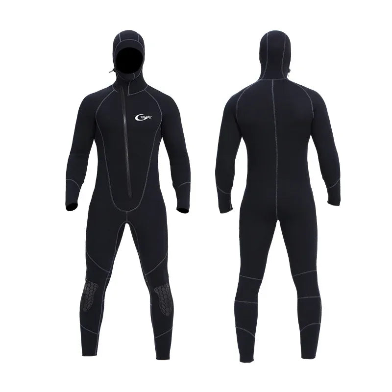 YONSUB Scuba Front Zipper 5MM Long or Short Sleeves Neoprene Men Diving Snorkeling Wetsuit Underwater Hunting Surfing Swimsuit