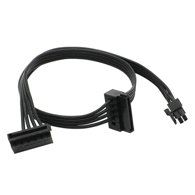 35/45/65cm Mini 4 Pin to One/Two/Three SATA Power Supply Cable For Main Board Interface SATA SSD HDD Cable Power Supply Cable