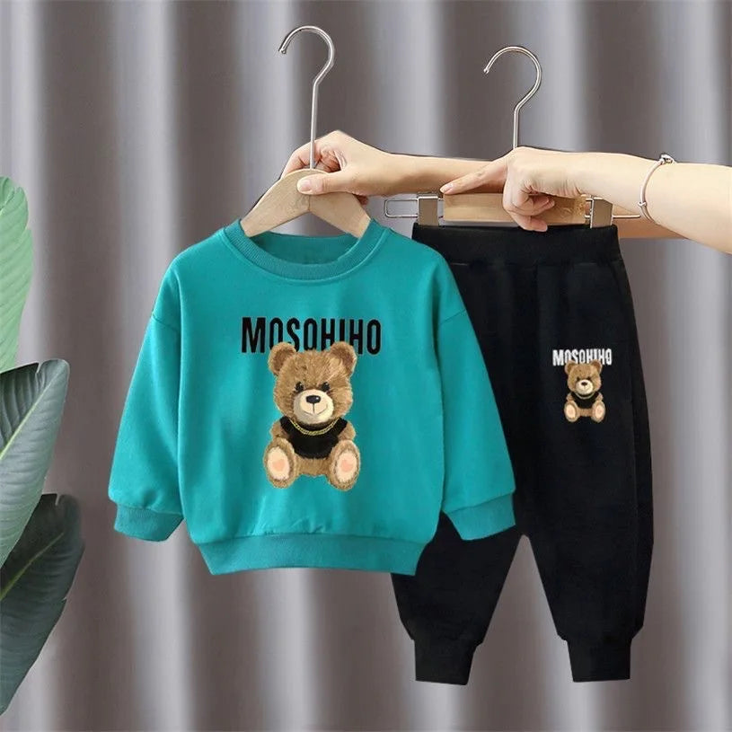 Children's Clothing Boy Sets Spring Autumn Mother Kids Girls Outfits Suits Baby Cute Sports Hoodie Trousers 2pcs Toddler Clothes
