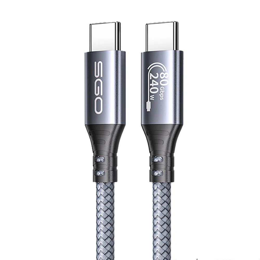 USB C Cable 80Gbps USB 4 Cables 240W Gen 4 Data Cable Compatible with Thunderbolt 5 Cable Right Angle 90 Degree USB Type-C Cable