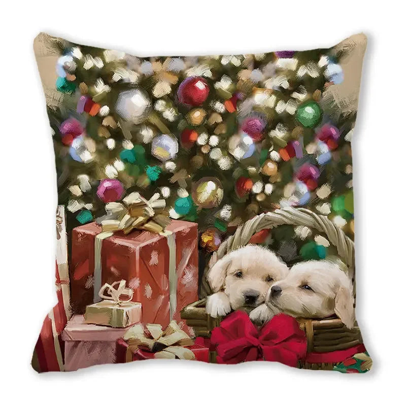 New Years Gifts Christmas Ornaments Pillow Cases Merry Home Decorations Cushion Covers