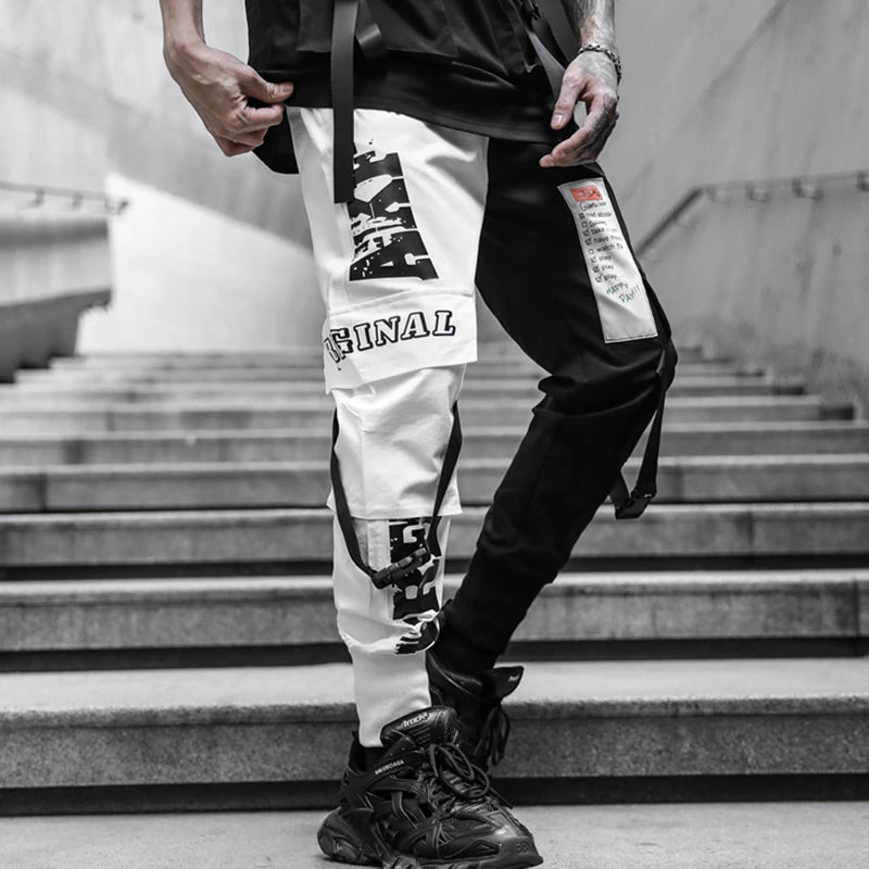2025 Hip Hop Pants For Men Joggers Casual Streetwear Harem Pants Homme Male Trousers Ribbons Sweatpants