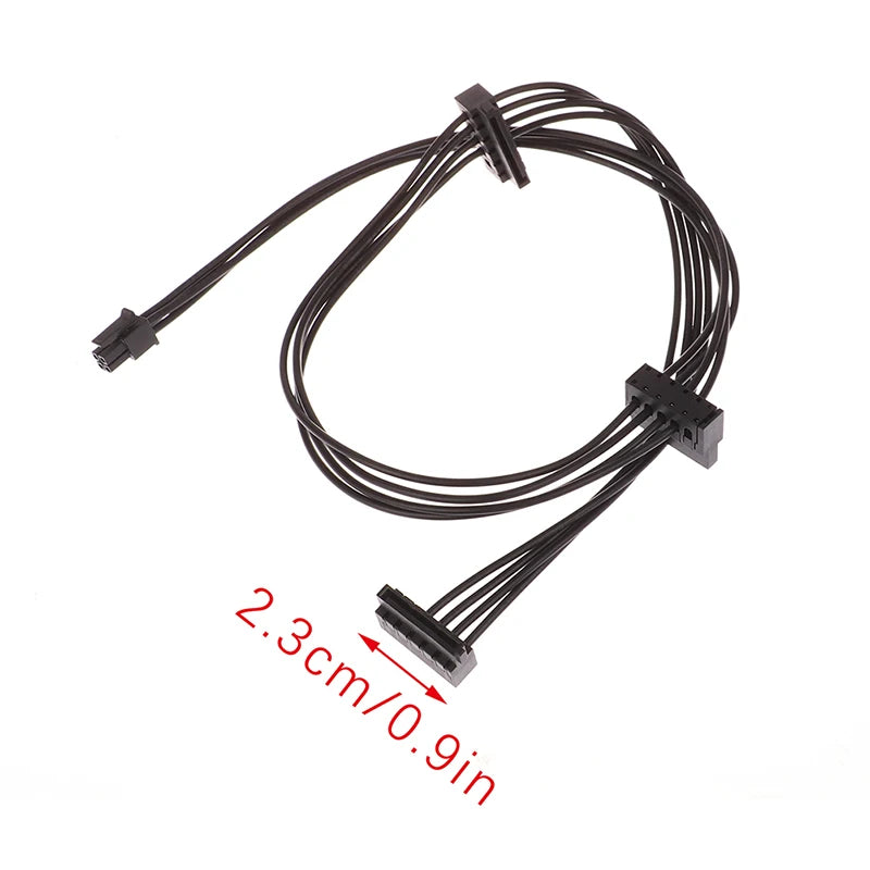 35/45/65cm Mini 4 Pin to One/Two/Three SATA Power Supply Cable For Main Board Interface SATA SSD HDD Cable Power Supply Cable