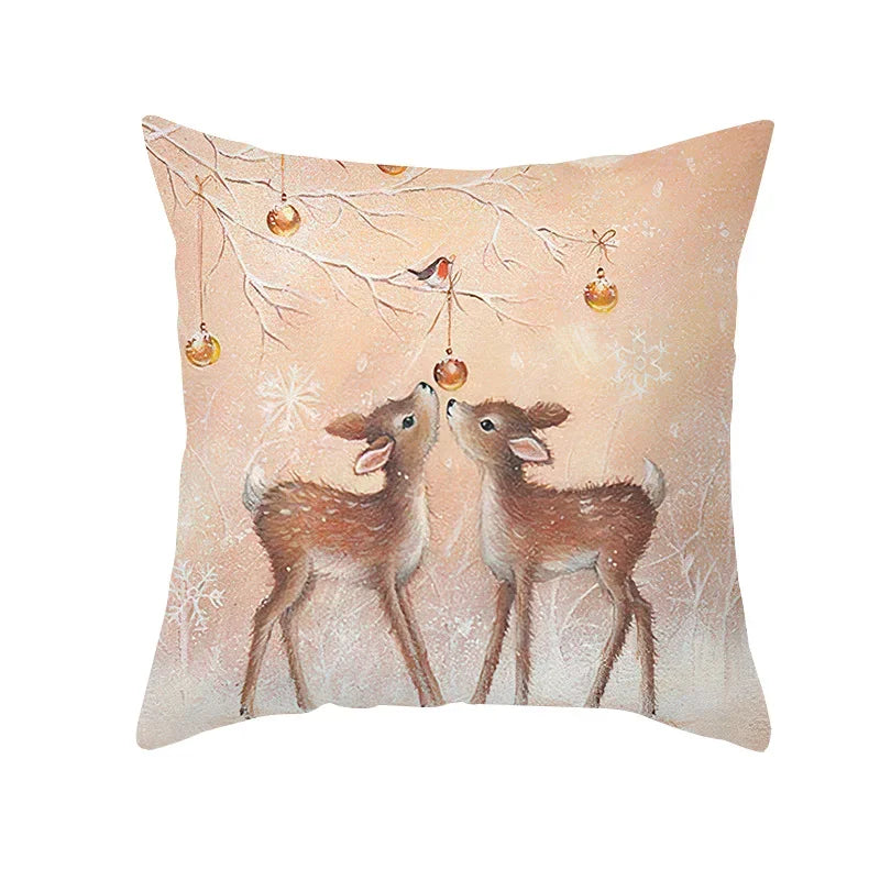 New Years Gifts Christmas Ornaments Pillow Cases Merry Home Decorations Cushion Covers