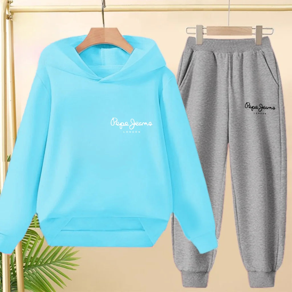 Children's Sportswear Sets: Loose Hooded Sweatshirts and Trousers for Children Aged 3 to 13. Gifts for Boys and Girls