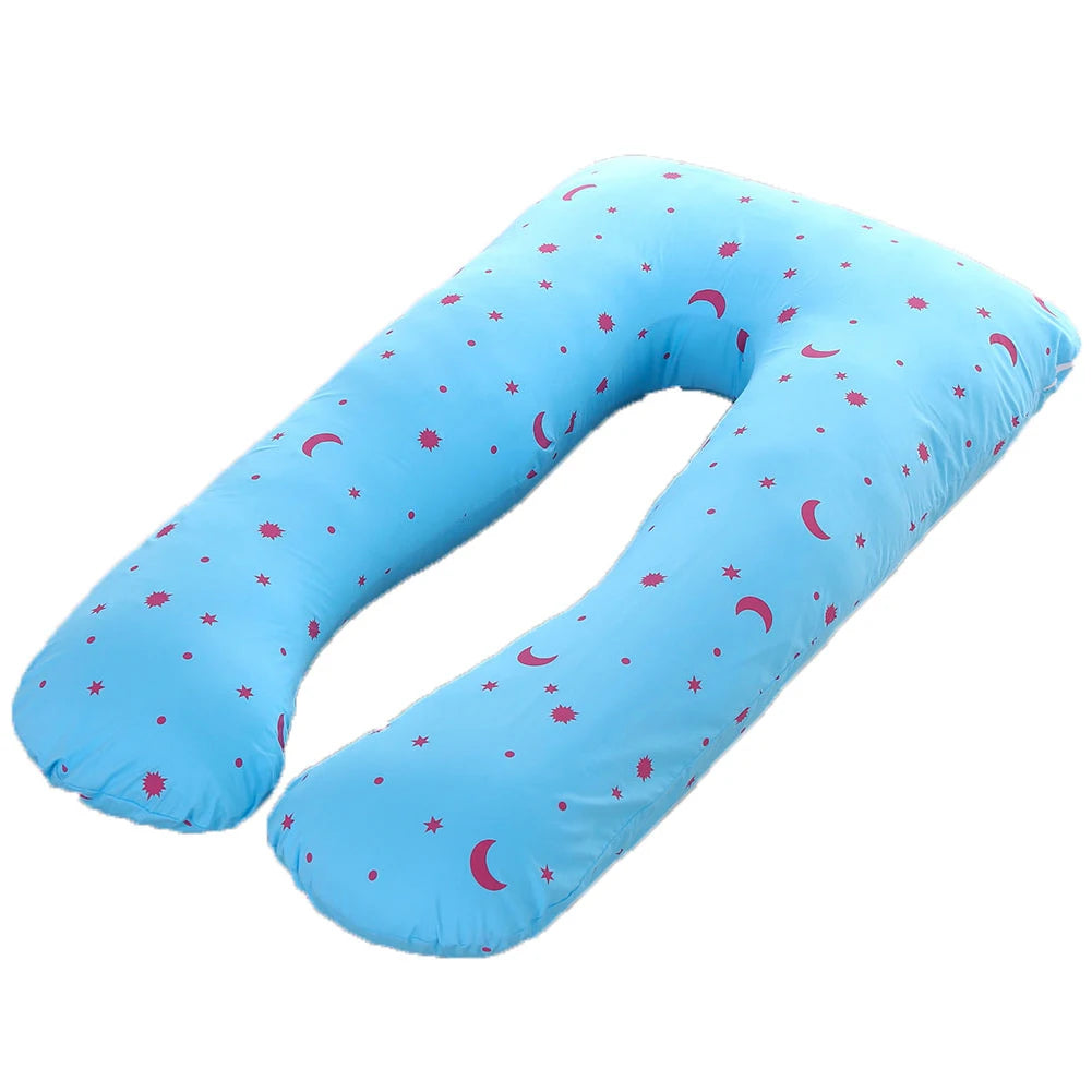 U-shape Pregnant Pillowcase Cotton Printing Multifunction Side Protected Cushion No filler Pure Cotton Printing Cushion Cover