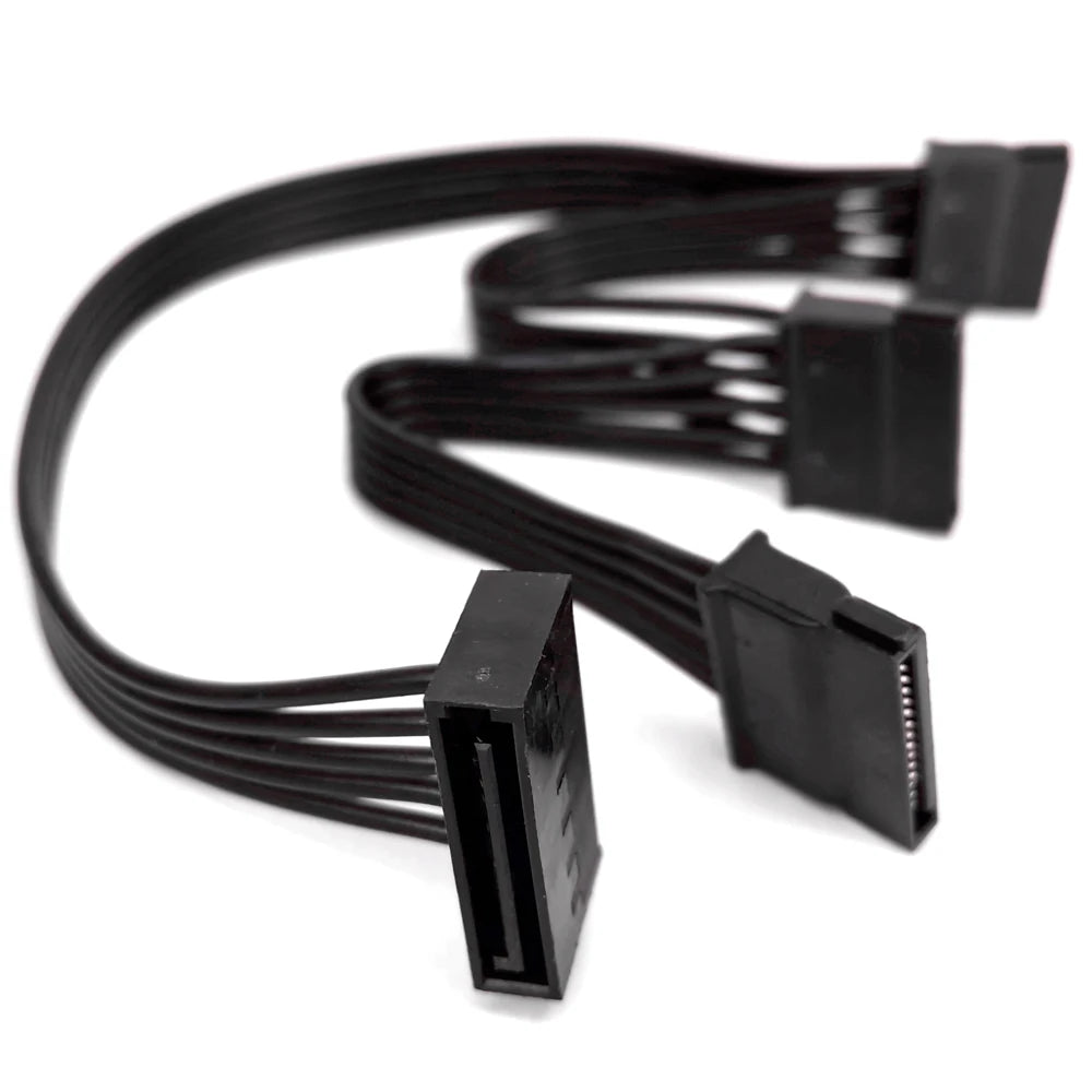 15PIN SATA Power Supply Cable To 2 SATA Mining Extension Cable For Hard Disk HDD Power Cable For SSD PCIE WLAN Adapter Card