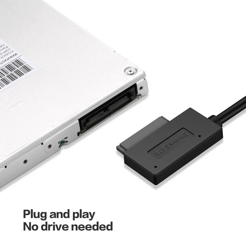 Sata to USB 3.0 7+6PIN 13Pin Adapter Converter Cable Quick Data Transfe For Laptop Optical Drive CD/DVD ROM Slimline Drive
