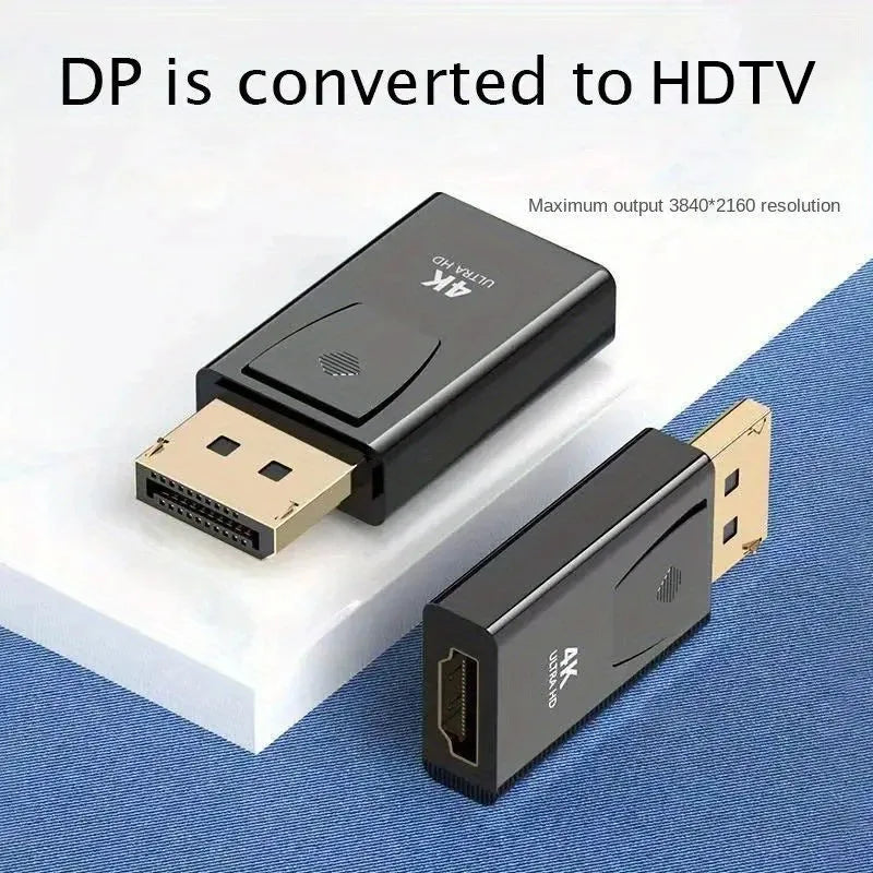 4K DP DisplayPort to HDMI-compatible Adapter Converter Display Port DP to HDMI-compatible HDTV Adapter Video Audio PC Laptop