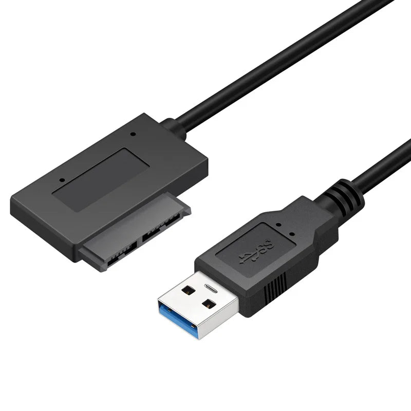 Sata to USB 3.0 7+6PIN 13Pin Adapter Converter Cable Quick Data Transfe For Laptop Optical Drive CD/DVD ROM Slimline Drive