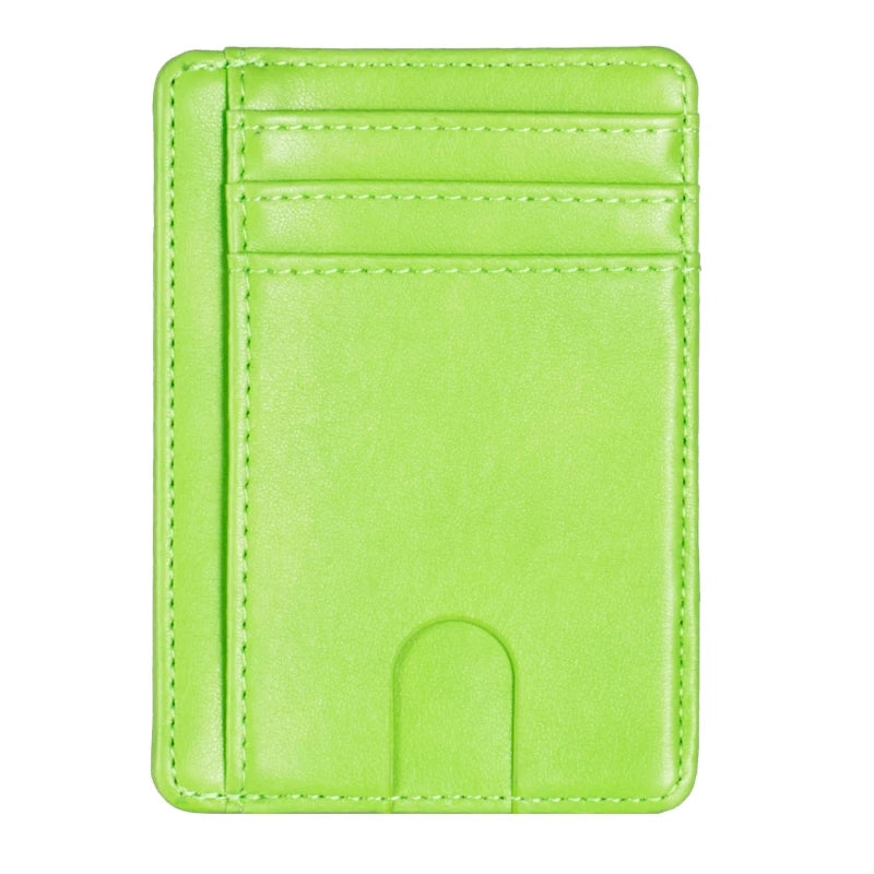 Slim RFID Blocking Leather Wallet Credit ID Card Holder Purse Money Case for Men Women Fashion Bag N15 19 Dropship
