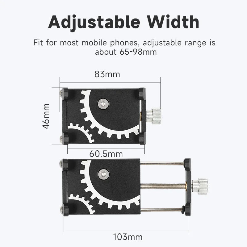 Universal Aluminum Alloy Mobile Phone Holder Adjustable Cell Phone Holder Aluminum Phone Clip Bike Bicycle Scooter Accessories