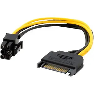 PCI Express 15 Pin to 6 Pin SATA Power Video Card Supply Adapter Cable 20cm
