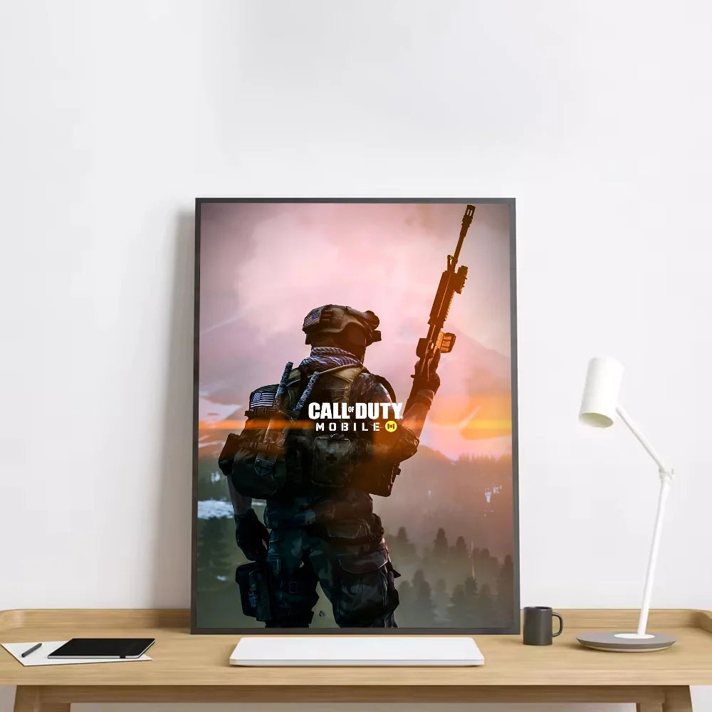 Modern Warfare Call Of Duty Poster HD art sticky wall waterproof home living room bedroom bar aesthetic decoration
