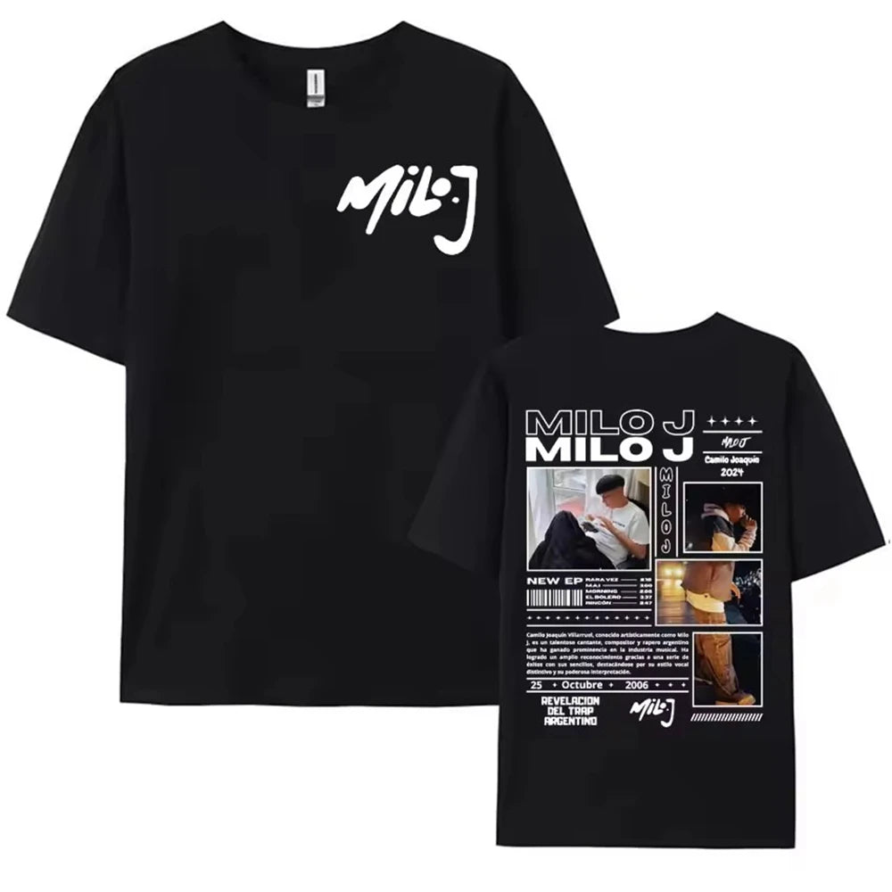 Ropa Hombre short sleeve Men Clothing Homme Mens New in Top & Tees Tee Shirt Rapper Myke Towers Graphic Printed T-shirts