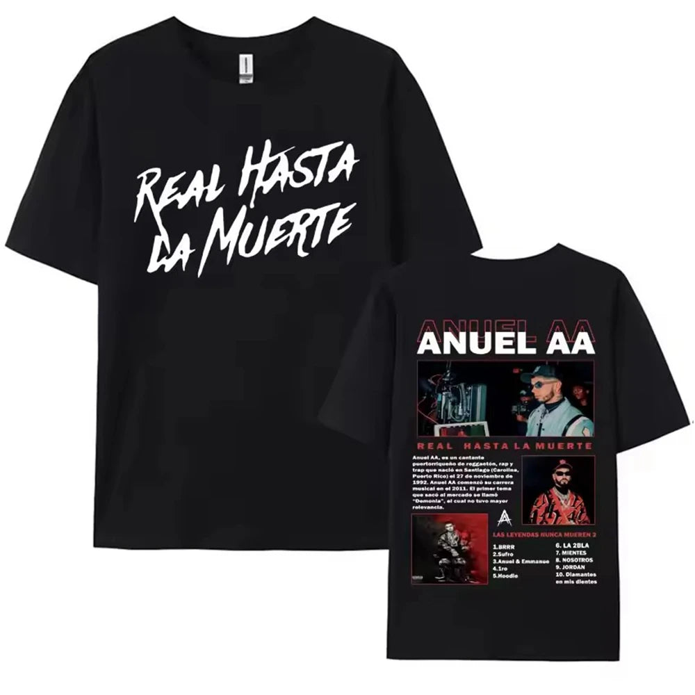 Ropa Hombre short sleeve Men Clothing Homme Mens New in Top & Tees Tee Shirt Rapper Myke Towers Graphic Printed T-shirts