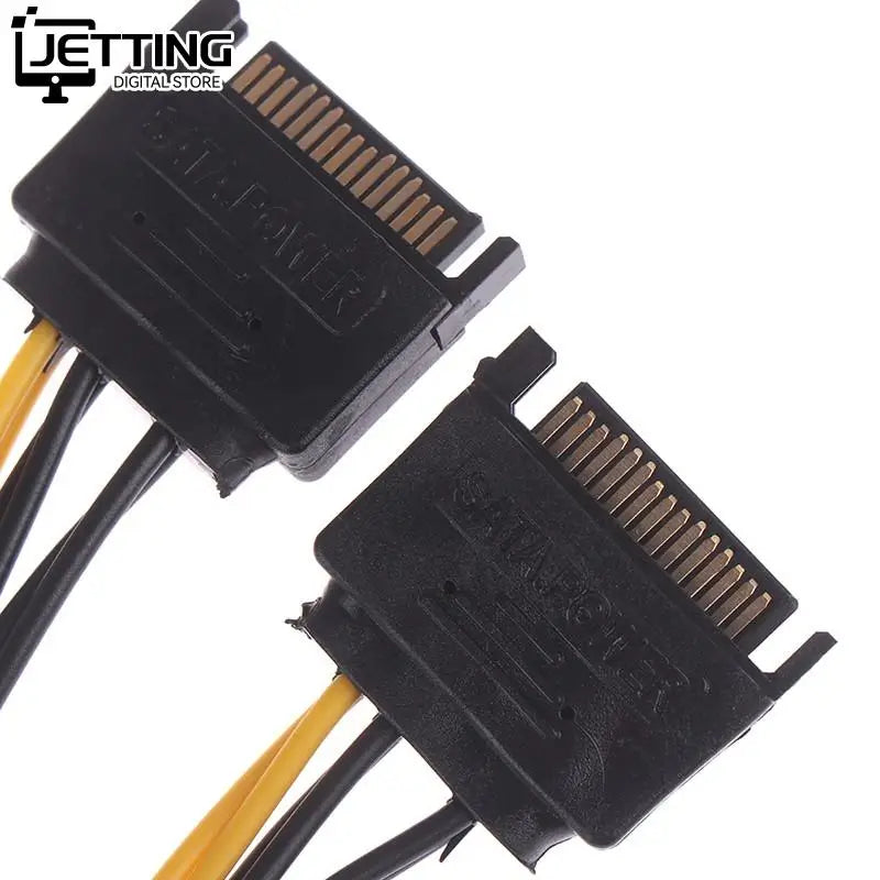 1pc 15pin SATA Male to 8pin(6+2) PCI-E Power Supply Cable 20cm SATA Cable 15-pin to 8 pin cable Wire for Graphic Card